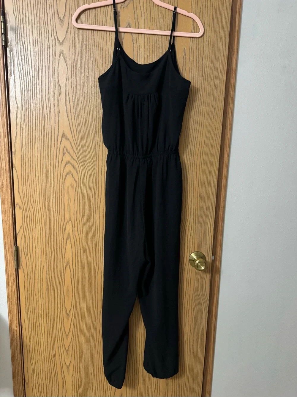 Classic Black Women's Jumpsuit - Adjustable Straps